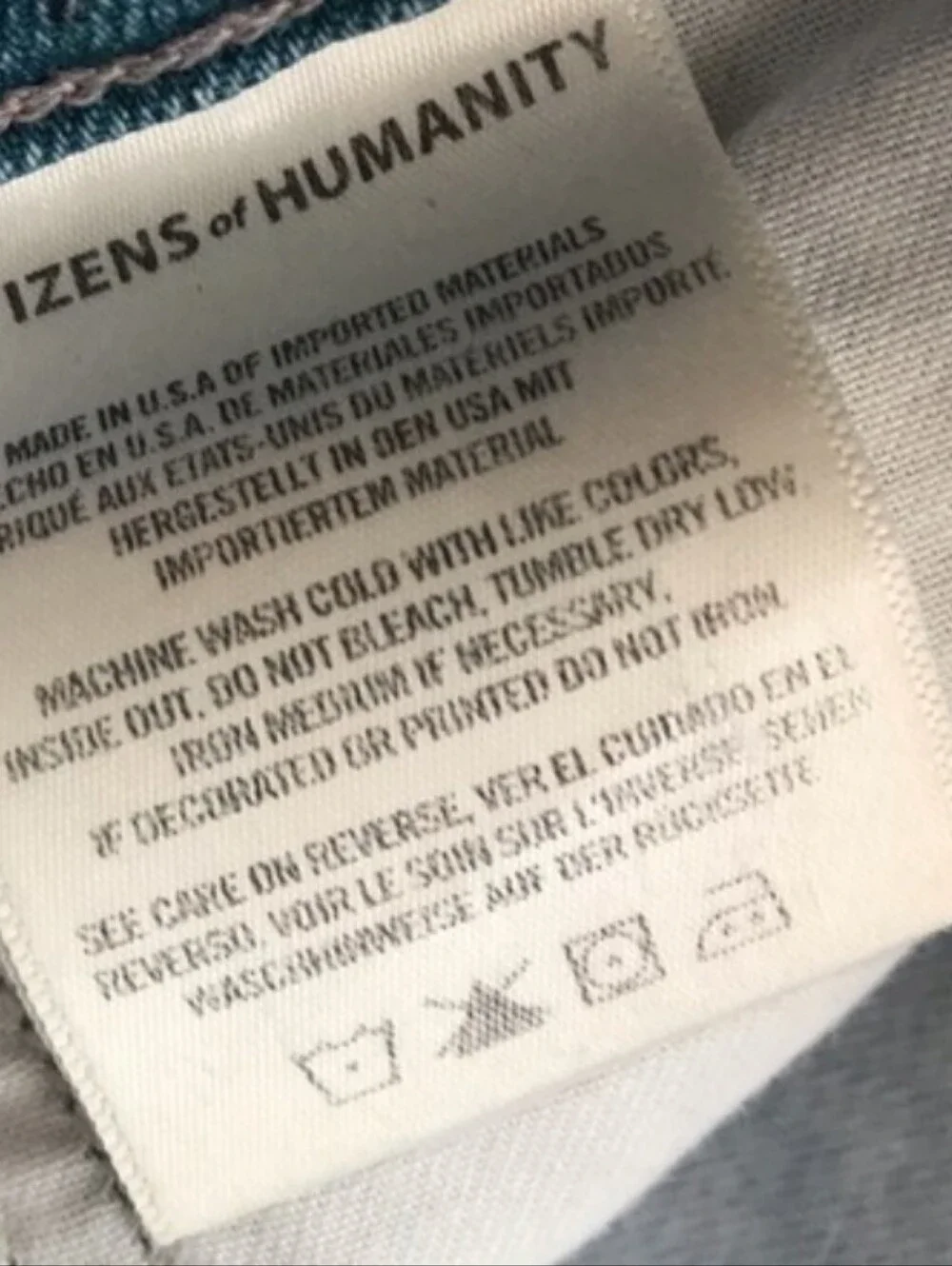 Citizens of Humanity Olivia Crop high rise slim jeans in size 25.
